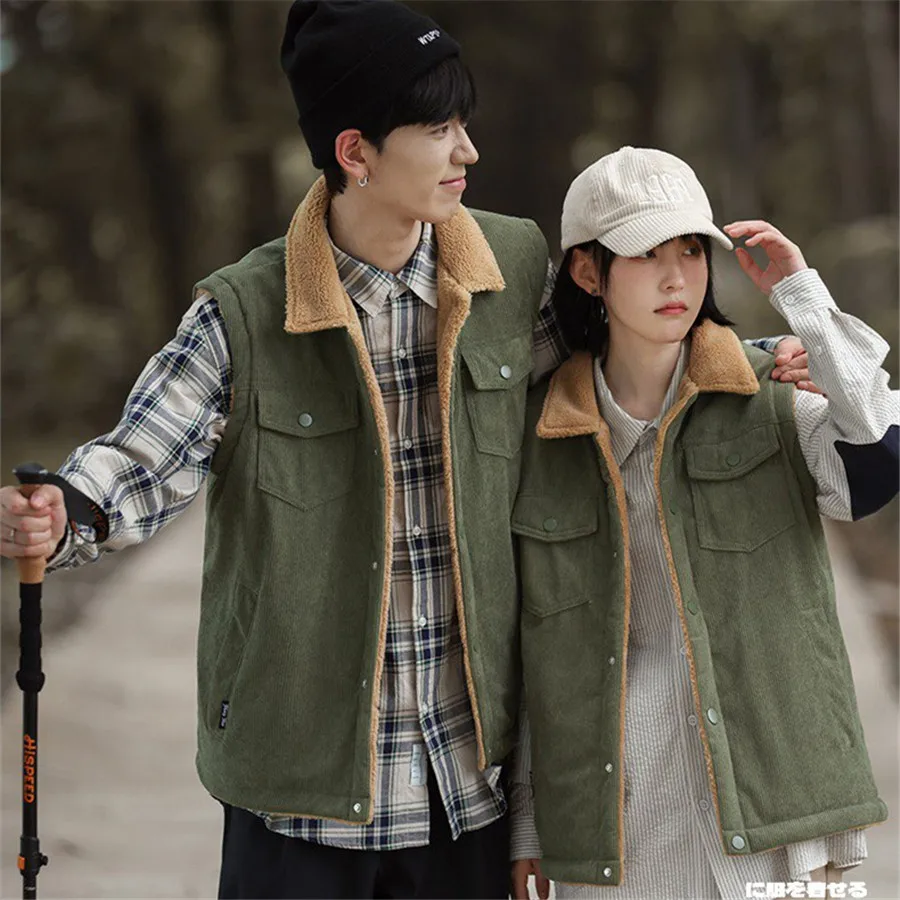 

Зимние флисовые теплые жилеты для мужчин, куртка без рукавов, толстый вельветовый кашемировый жилет, повседневное пальто, мужская верхняя одежда, одежда 6XL