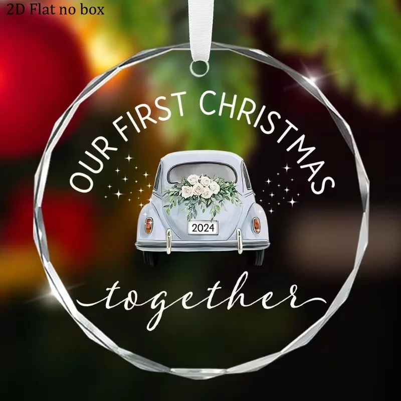 

2D самолет, милые стеклянные украшения - 8х8 см (8 см круглый) Памятные предметы на Рождество и День святого Валентина, День Благодарения, можно повесить