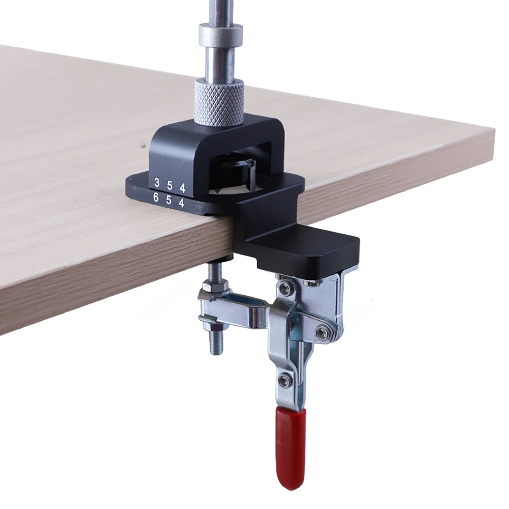 Imagem -02 - Hole Drilling Guide Locator Template Escondido Dobradiça Jig 35 mm Carpintaria Quadro Gabinete Armário Porta Dobradiças Instalação