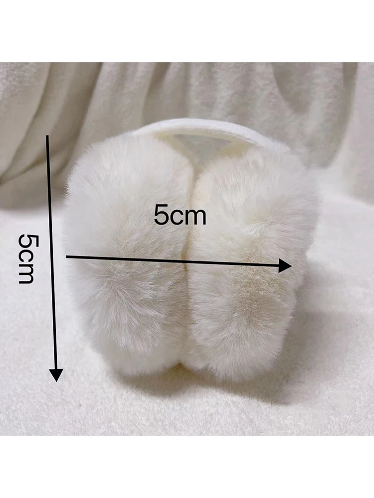 Winter Pluche Warme Oorbeschermers 2024 Nieuwe Vrouwen Effen Kleur Mode Veelzijdig Koudbestendig Oorklep Buiten Winddicht Oorbeschermer Oor Cover