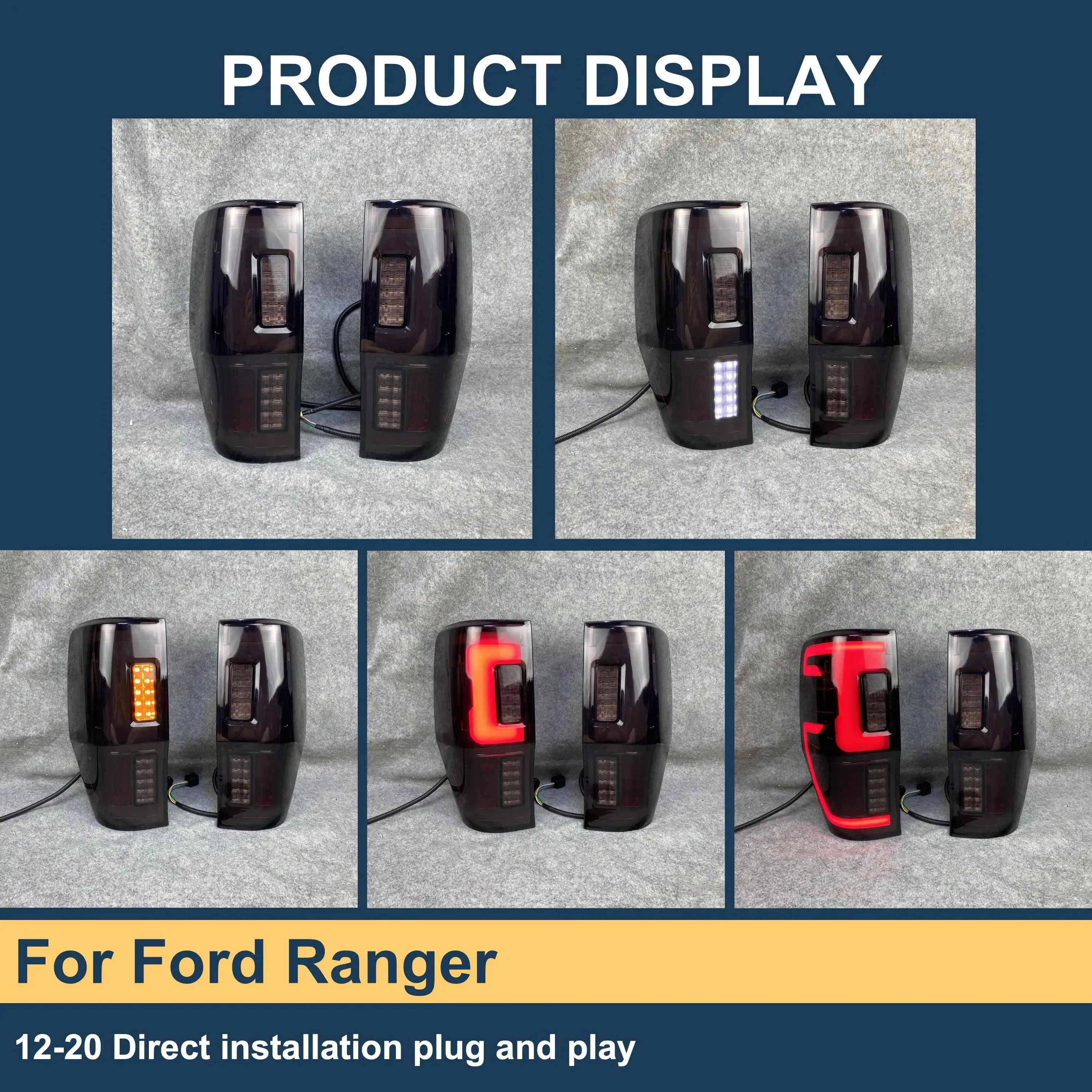 Led Light Car Parts And Accessories Tail Lights For Ford Ranger 2012-2020 For Ford Ranger 2013 Tail Light Assembly