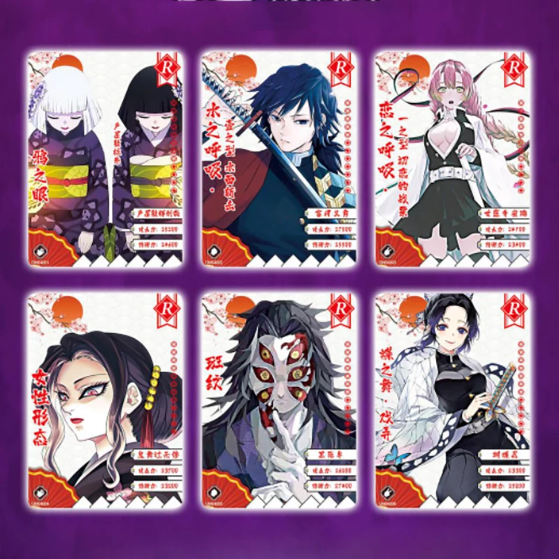 2024 New Anime Demon Slayer cards Box hobby Collection TCG Playing Game rare Card Kimetsu No Yaiba Figures for Children gift Toy