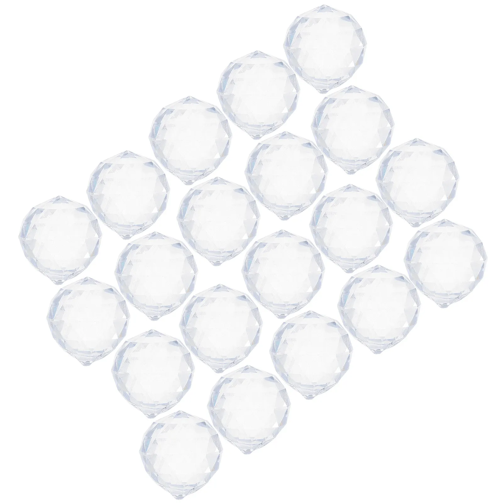 20Pcs Crystal Prism Suncatcher Balls 0.8 Inches Hanging Rainbow Maker Pendants Sunlight Catchers for Windows Home Garden Decor