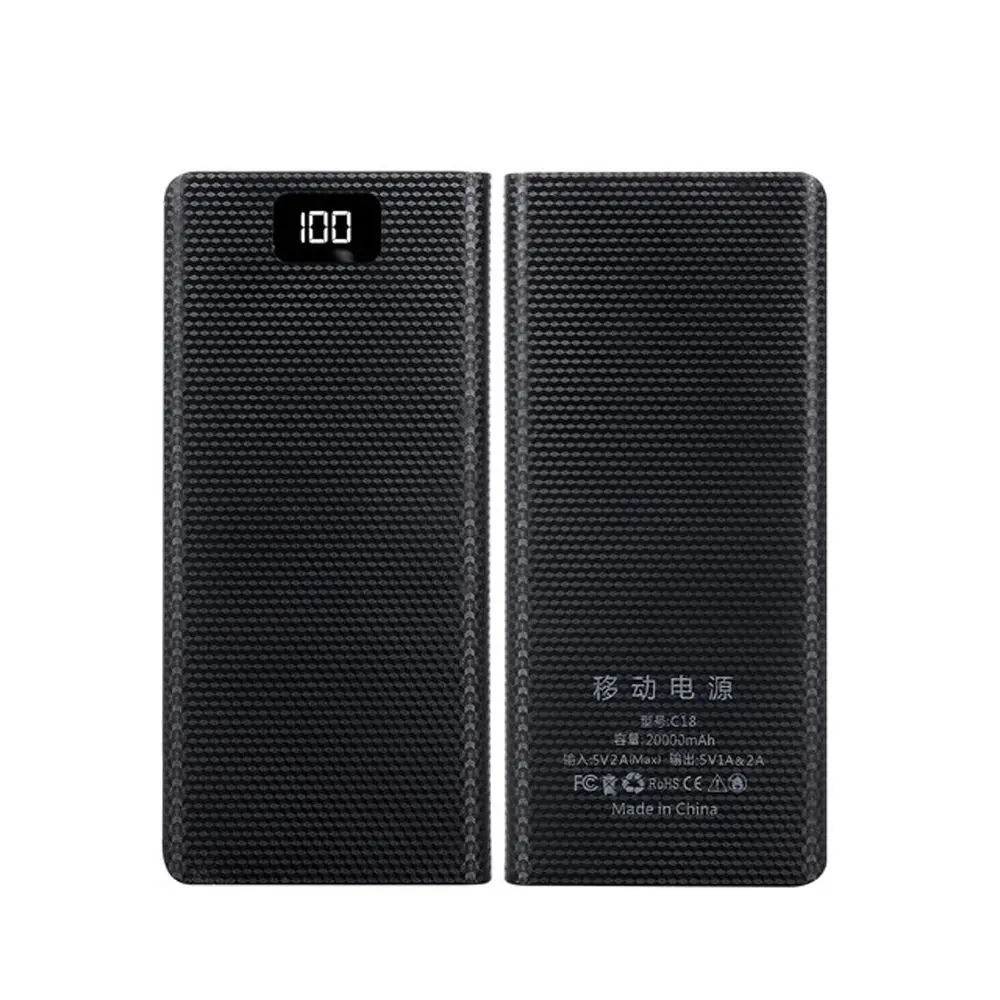 Battery LCD Digital Display Power Bank Holder Power Bank Case Power Bank Shell Battery Charger Box Battery Storage Boxes