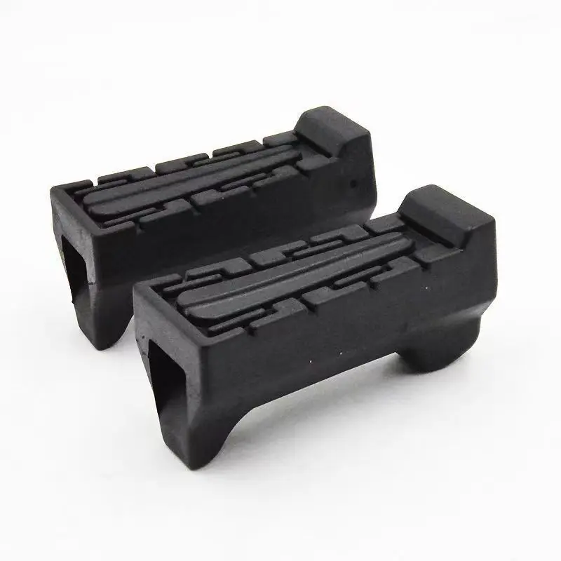 2Pcs Black Front Foot Rest Peg Rubbers Footrest Handlebars For Yamaha YBR 125 High Quality