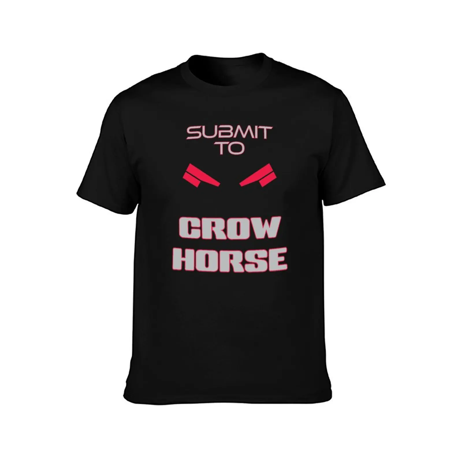 Submit to Crow Horse 2 Crows Samurai Dark T-Shirt oversizeds summer tops korean fashion shirts graphic tee mens cotton t shirts