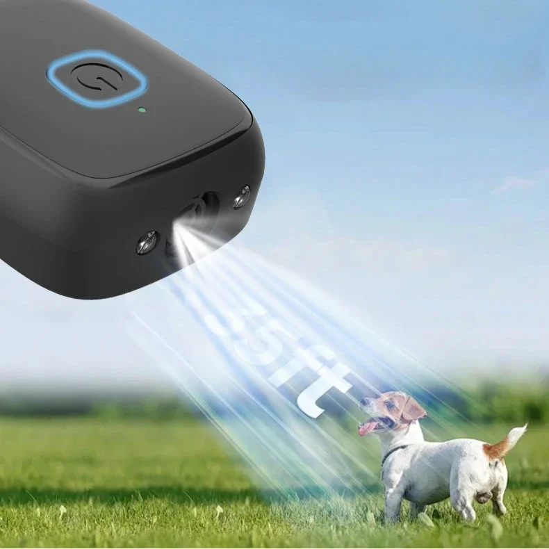 3 in 1 Smart Mini High Power Ultrasonic Dog Repeller Portable Puppy Anti-bark Training with Flashlight Rechargeable Dog Supplies