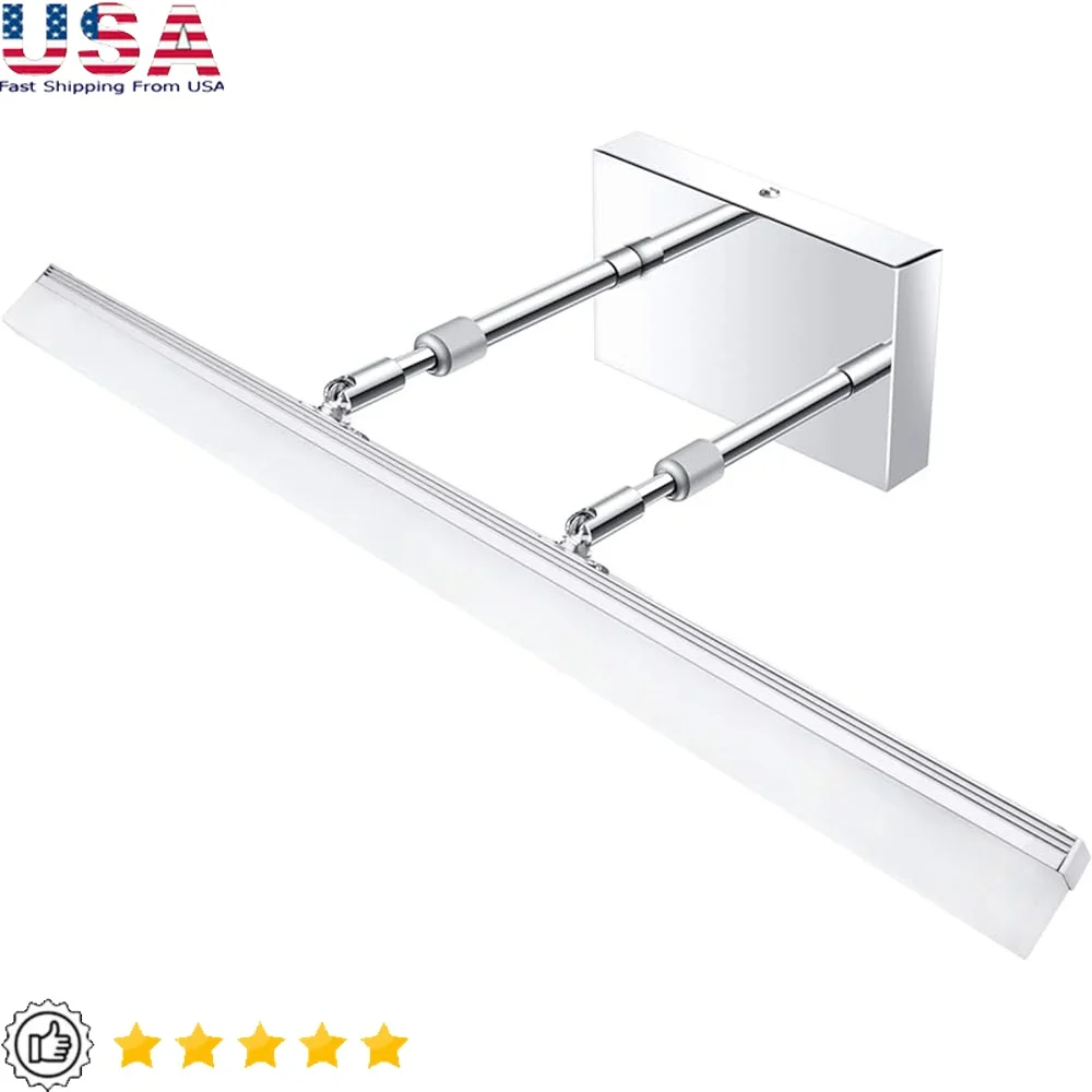 

24 Inch Dimmable LED Vanity Light Adjustable Bathroom Fixture Over Mirror Energy Saving Modern Lighting Non Glare Design