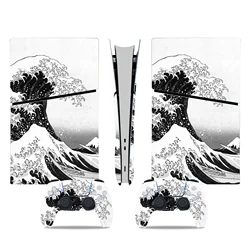 Great Wave PS5 Slim Digital Skin Sticker Decal Cover for Console and 2 Controllers New PS5 Slim Digital Skin Sticker Vinyl