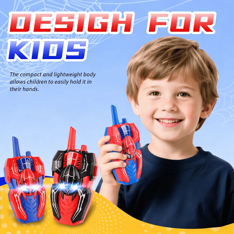Toy Walkie Talkie Kids Wireless Communicator Spider Unicorn Dinosaur Kids One to One Long Range Wireless Intercom Handheld Fun T
