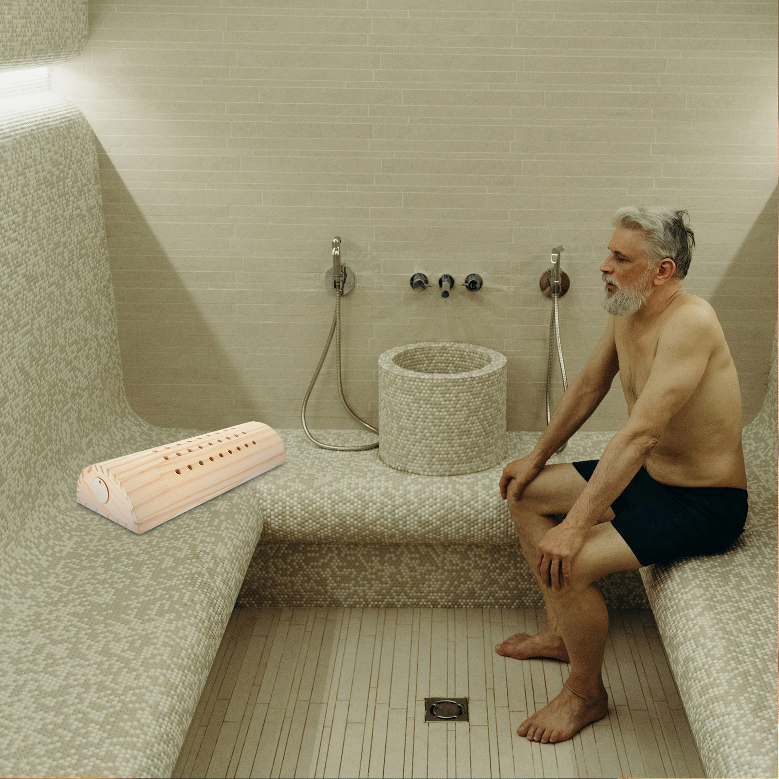 

Moxibustion Pillow Smooth Cervical Neck Pain Relief Home Accessory Wooden Reusable Daily Wear Resistant Lumbar