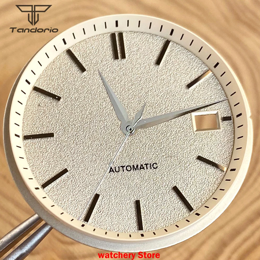 33.5mm Salmon Black Beige Watch Dial Face Classic Replica Silver Marks Fit NH35 NH36 Date Window High-quality Watch Tool Kit