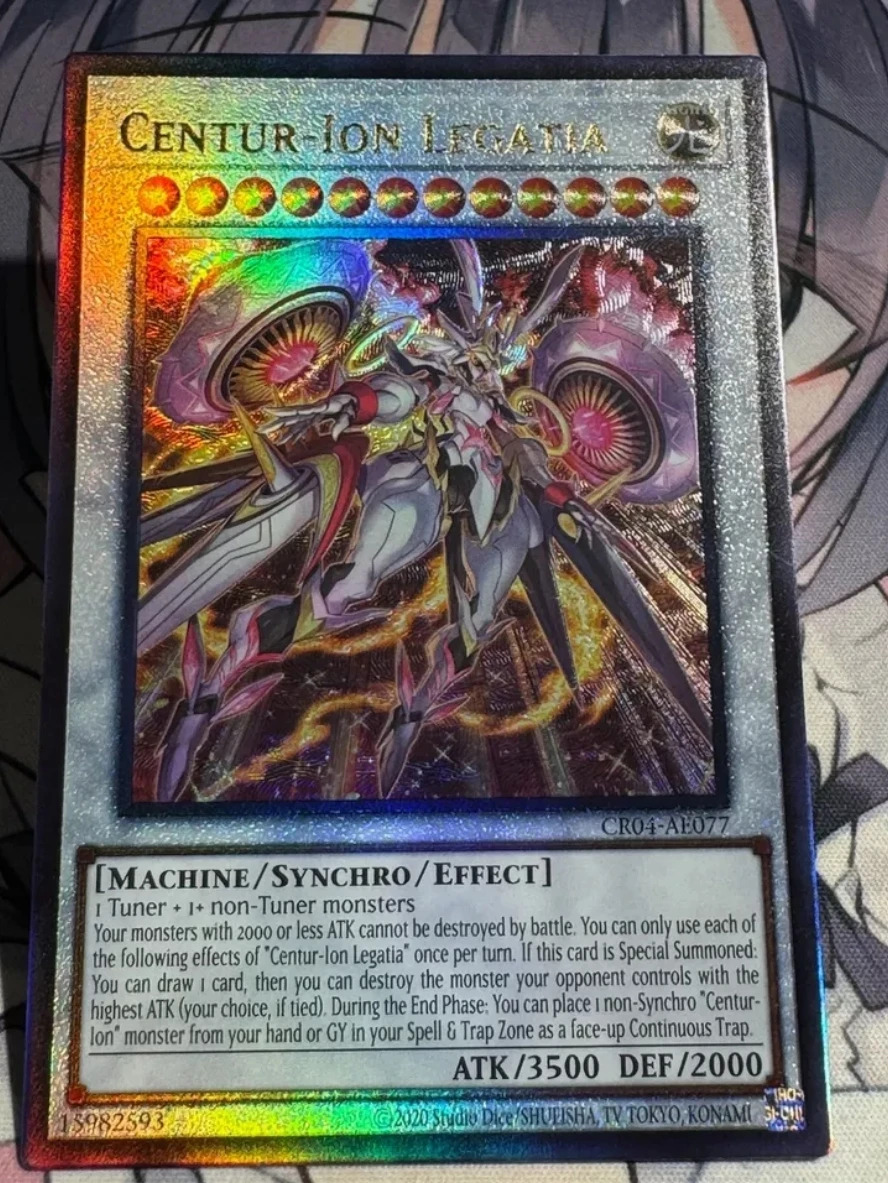 

Yugioh KONAMI Duel Monsters CR04-AE077 Centur-Ion Legatia Ultimate Rare Asian English Collection Mint Card