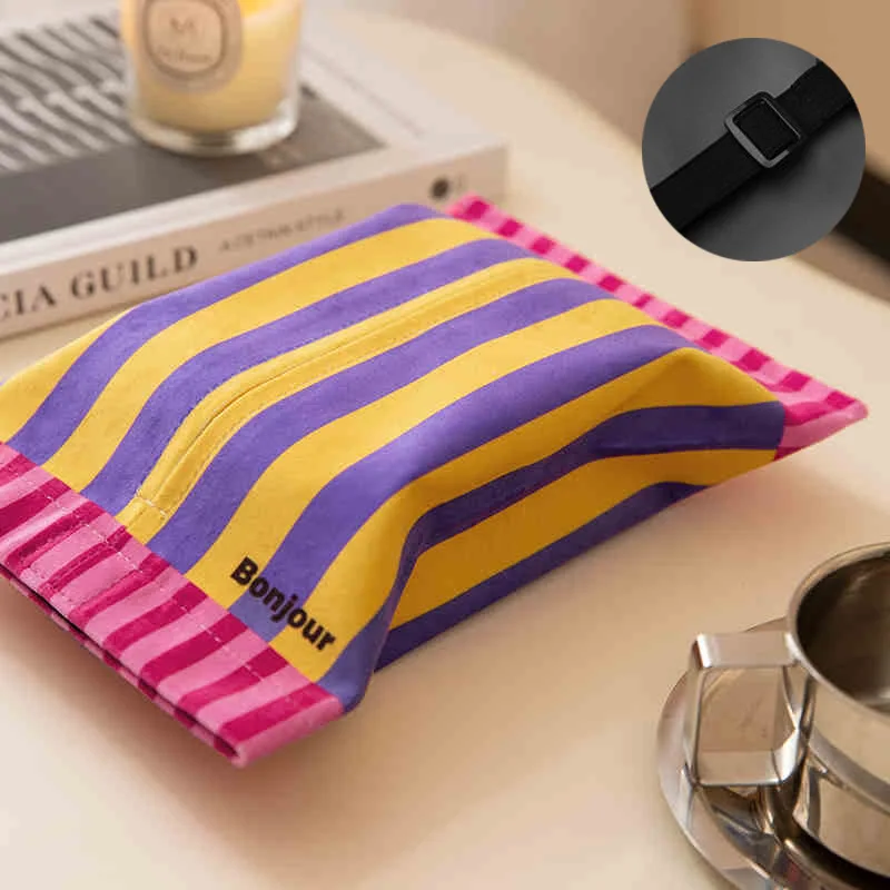 Memphis Rhapsody Luxury Tissue Box Bathroom Toilet Paper Holder Vintage Living Room Car Organizer Decorative Napkin Dispenser view 4