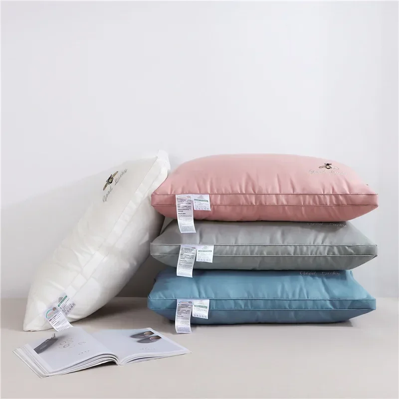 100% Cotton Soy Fiber Pillow Core Pure Cotton Washable Pillow Type A Medium High Low Sleep Cervical Pillow