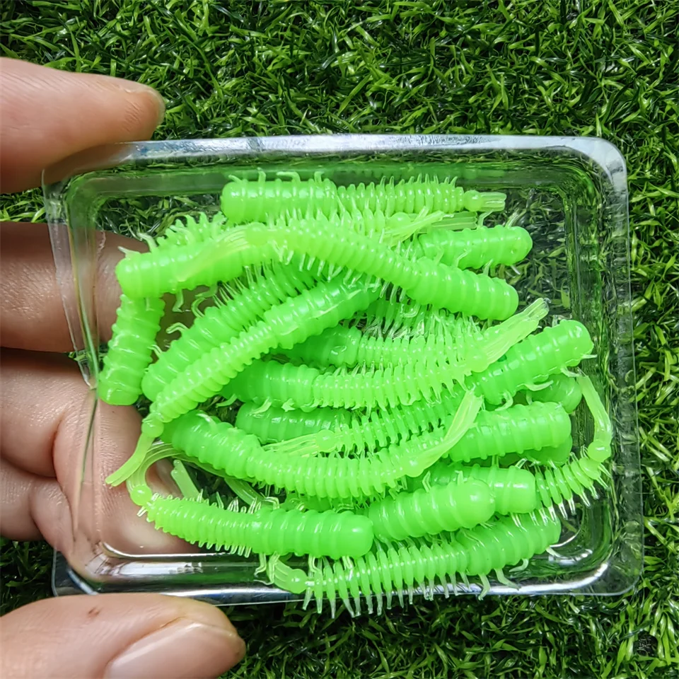 New 20PCS New Mini Soft Fishing Lure 0.45g/45mm Ocean Rock Lure Bass Soft Fish Swimbait Artificial Bait Fishing Tackle