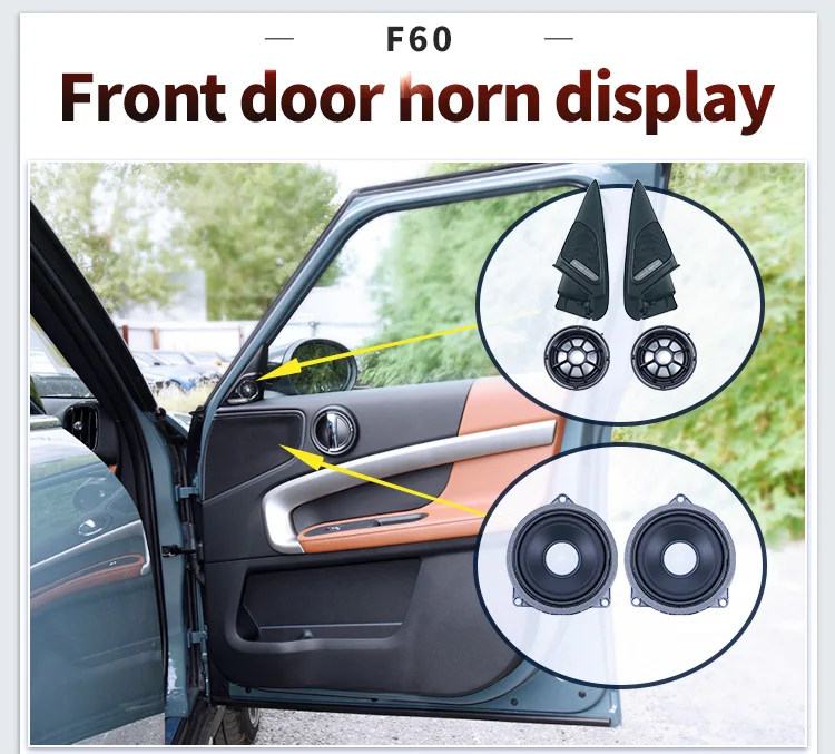 Car Front Door Tweeter Cover For BMW  MINI F60 Series Speakers Loudspeaker Modification Sticker Decoration Original Upgrade Kit