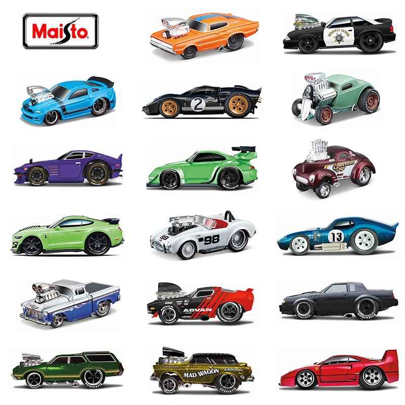 Maisto 1:64 Ferrari Porsche Ford Muscle Car Alloy Model Car Model Ornaments Collection Toys Boys Gifts