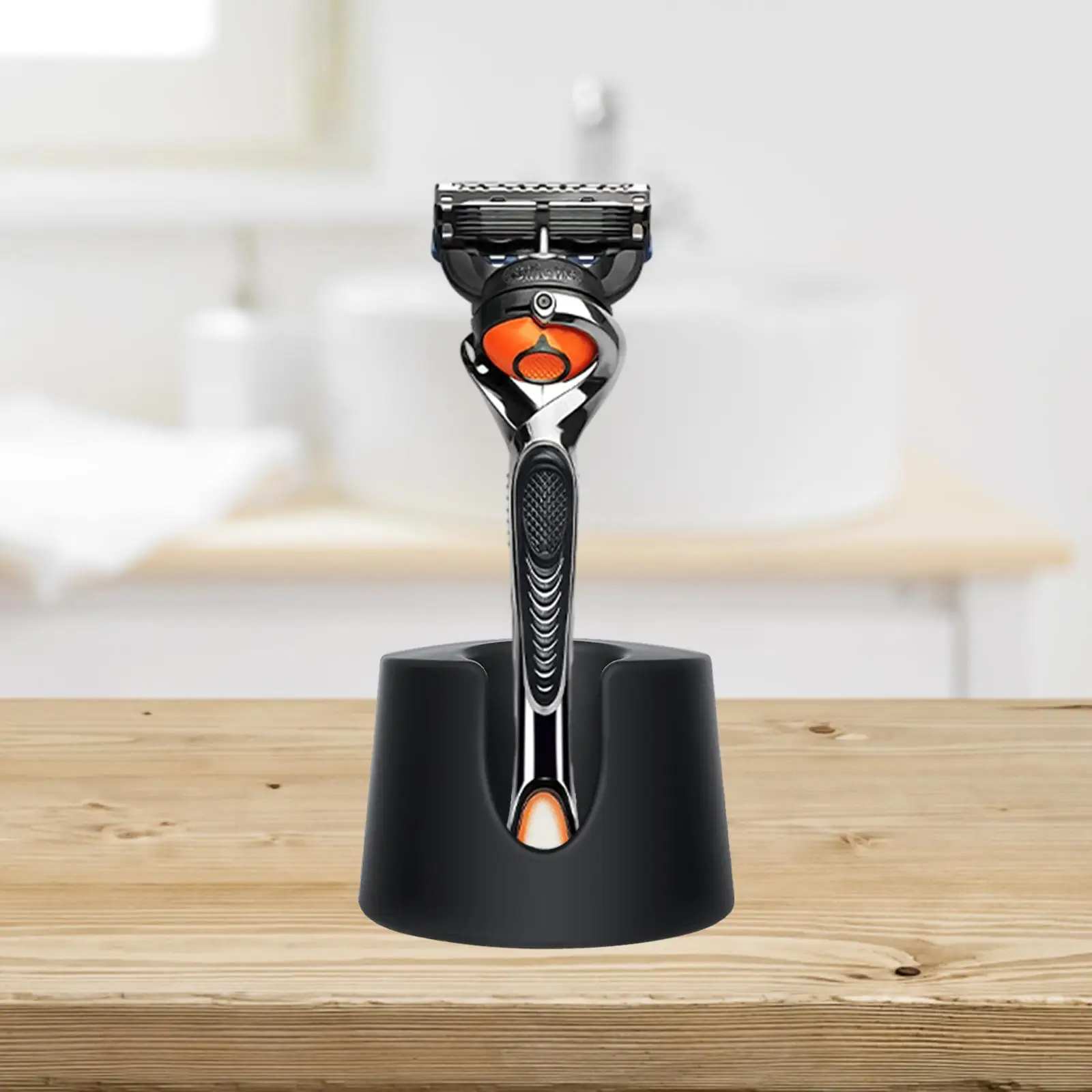 قاعدة حامل ماكينة الحلاقة الآمنة، حامل معدني متين ABS، منظم أدوات الحلاقة للرجال، ديكور الحمام