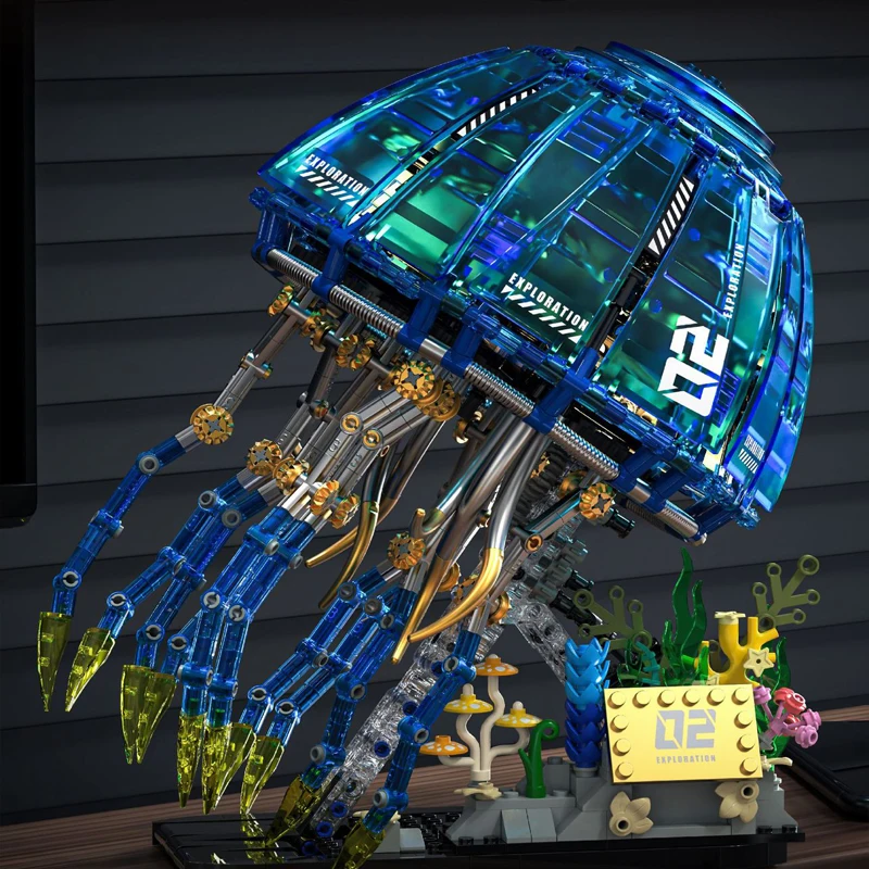 

1146pcs MOC Technical Mechanical Jellyfish Building Blocks Bricks Assembling Model DIY Toys for Children Birthday Gift Set