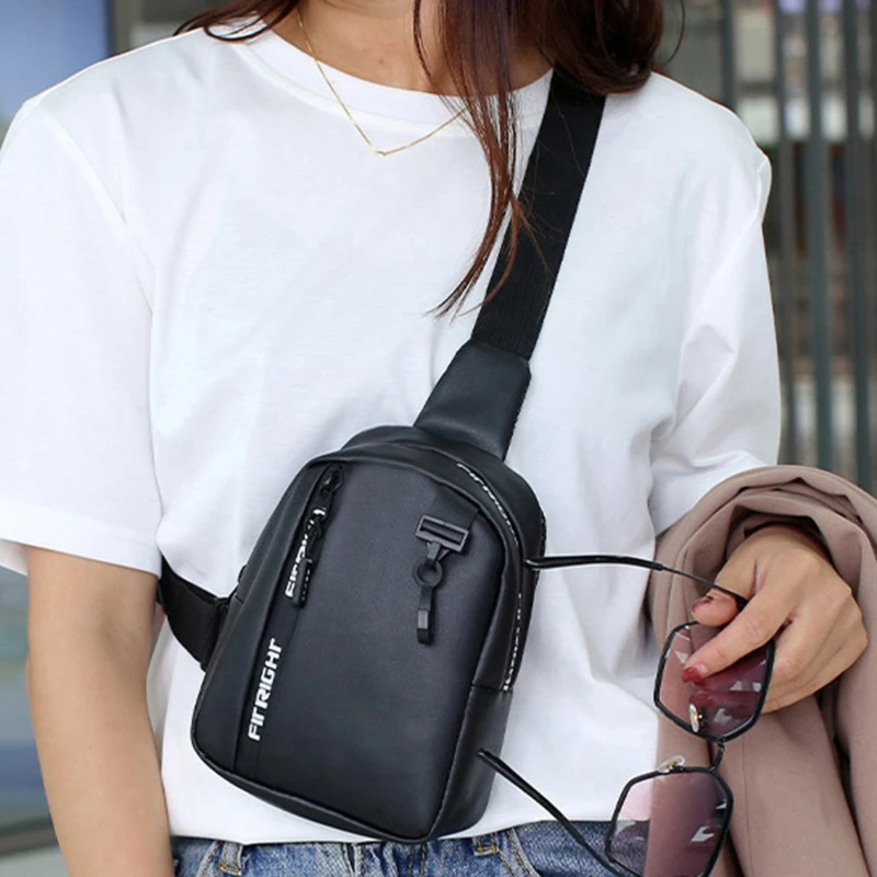 Women Bag Chest Bags Soft PU Leather New Trend Bags Female Crossbody Bag Shoulder Messenger Bags Multiple Pockets Pack Designer