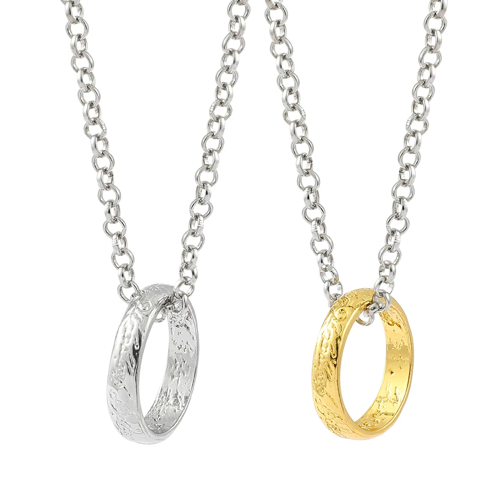 Outfit Cosplay Rings Fashion Costume Gandalf Ring Necklace Simple Style Ring Pendant Chain Jewelry Accessory