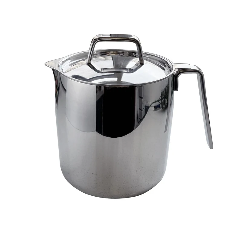 

Oil Strainer Pot Stainless Steel Grease Container For Storing Ghee Fats Frying Cooking Oils With Fine Mesh Strainer 2L Oil Pot