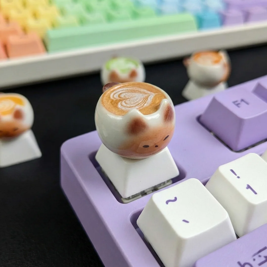 Cute Thai Cat Coffee Cartoon K - Coffee Tea Thai recension och pris