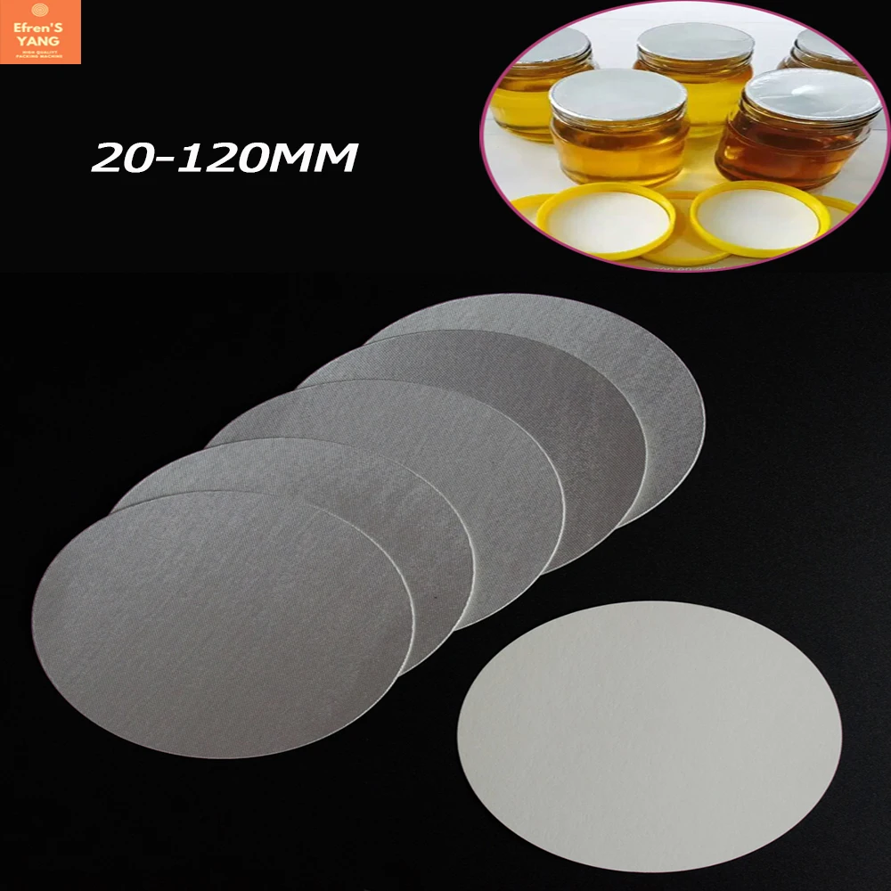 

Induction Seal Foil Liner Aluminum Foil Lid Plastic Bottle Glass Jar Heat Gasket Cosmetic Can Leak Proof Liner 500PCS/Lot