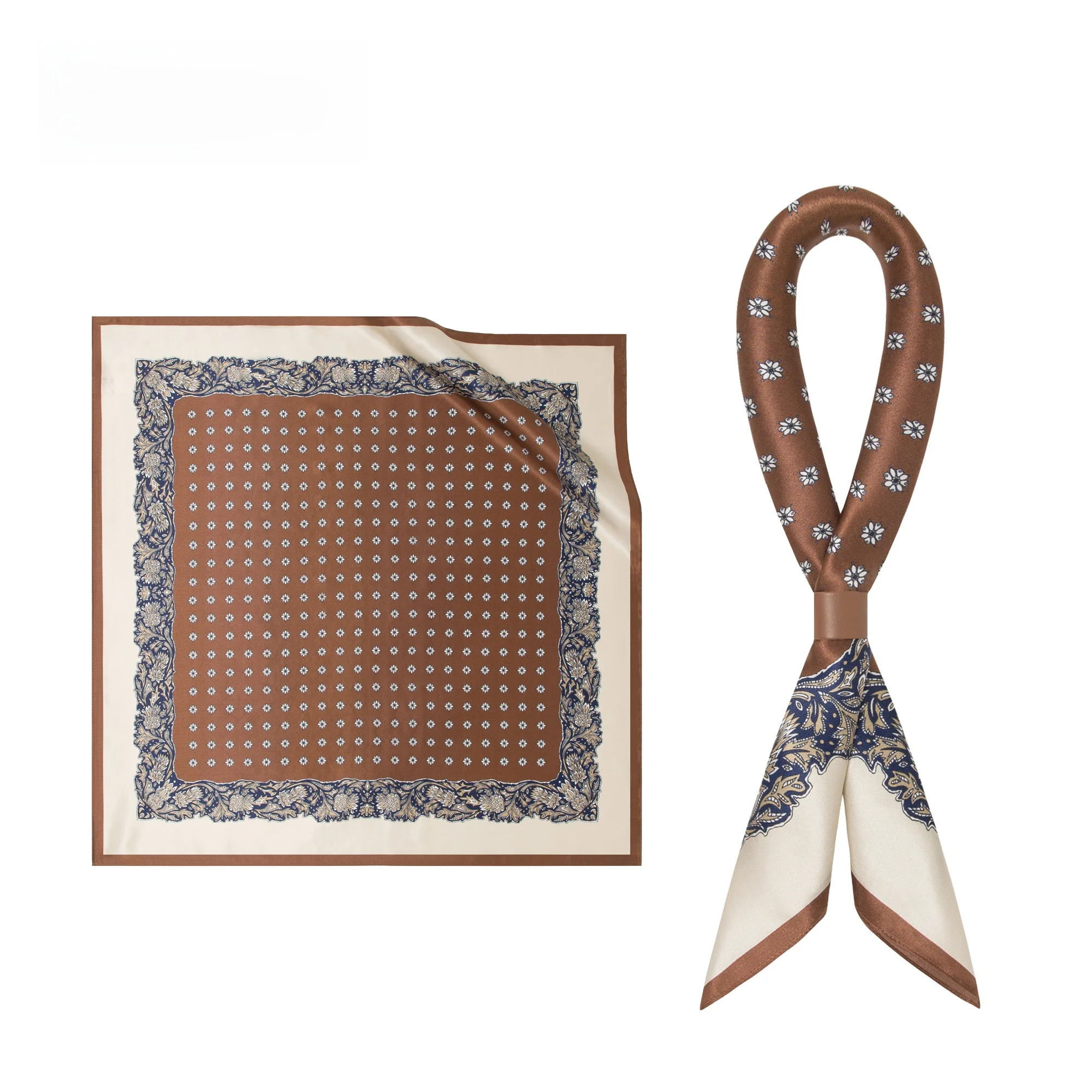 英国風メンズビジネスファッションポケットスクエアネックプロテクションシルクスカーフ通勤用シャツタイ小さな正方形幾何学模様