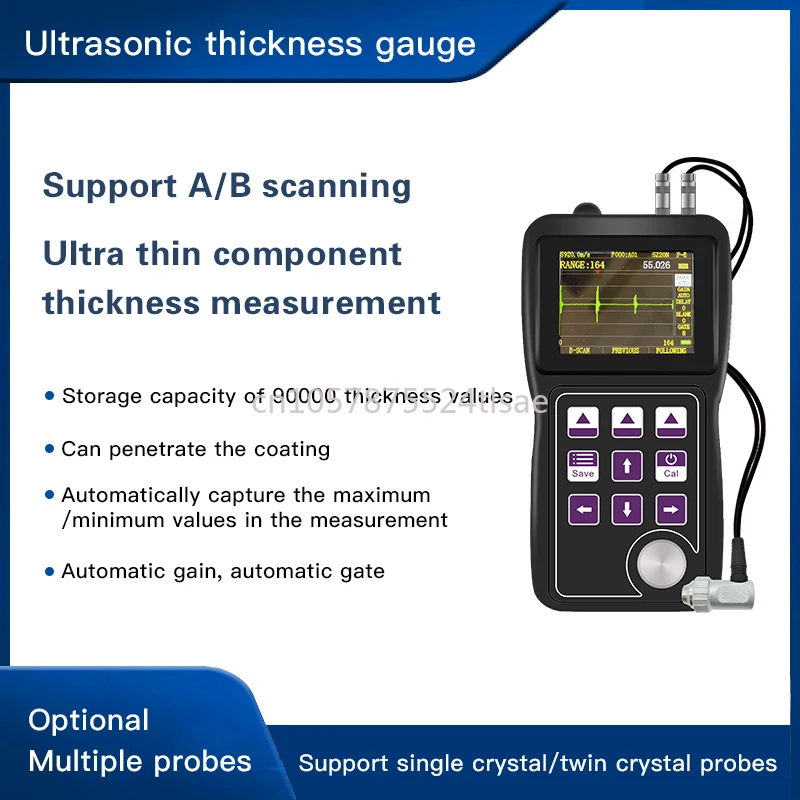 UT7000 Ultrasonic Thickness Gauge Non-destructive Coating Portable Intelligent Ultrasonic Thickness Gauge
