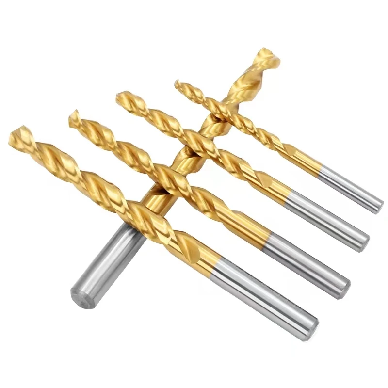 10PCS 0.5mm-5.0mm High Speed Steel Titanium Coated Straight Shank Twist Drill Bits For Metal (1mm/1.5mm/2mm/2.5mm/3mm/4mm/5mm)