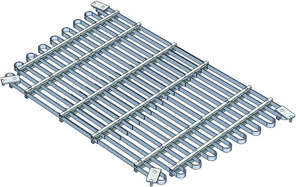 Well Grate-Fits Metal Window, Well Grate com grandes cantos frontais de raio, L9, 34 "-37" D x 45 "-60" W