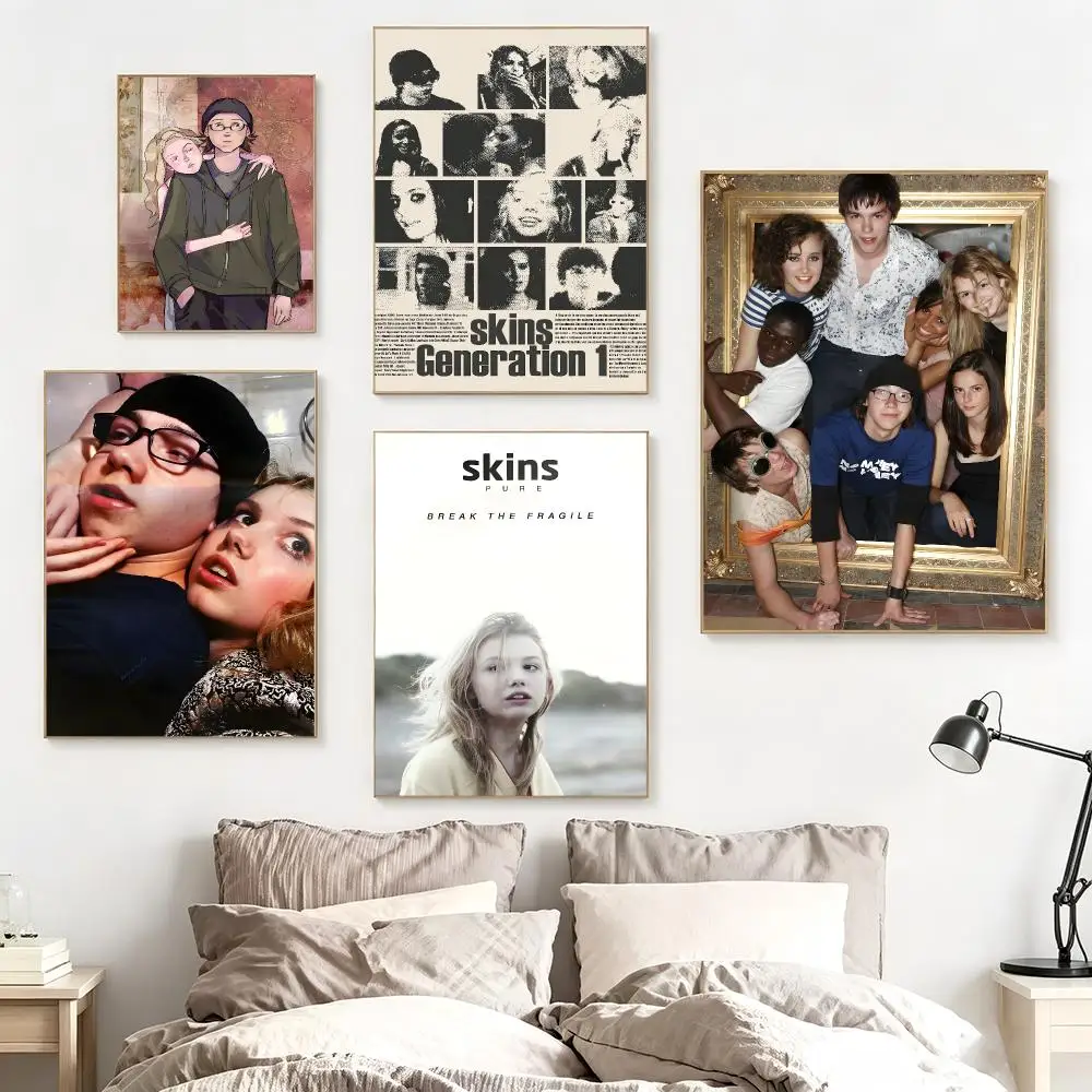 British Teen Drama S-Skins Poster impermeable para el hogar sala de estar dormitorio bar decoracion estetica