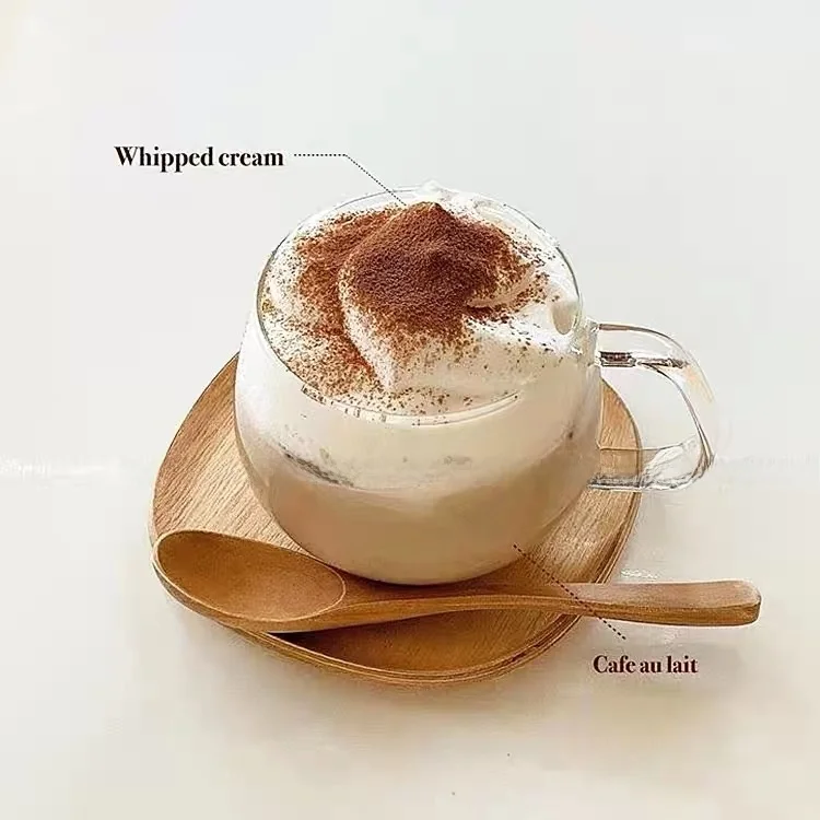 

Heat Resistant Glass Coffee Cup Foam Pudding Cup Breakfast Glass Cup Clear Nordic Sle Commercial Use Coffee l