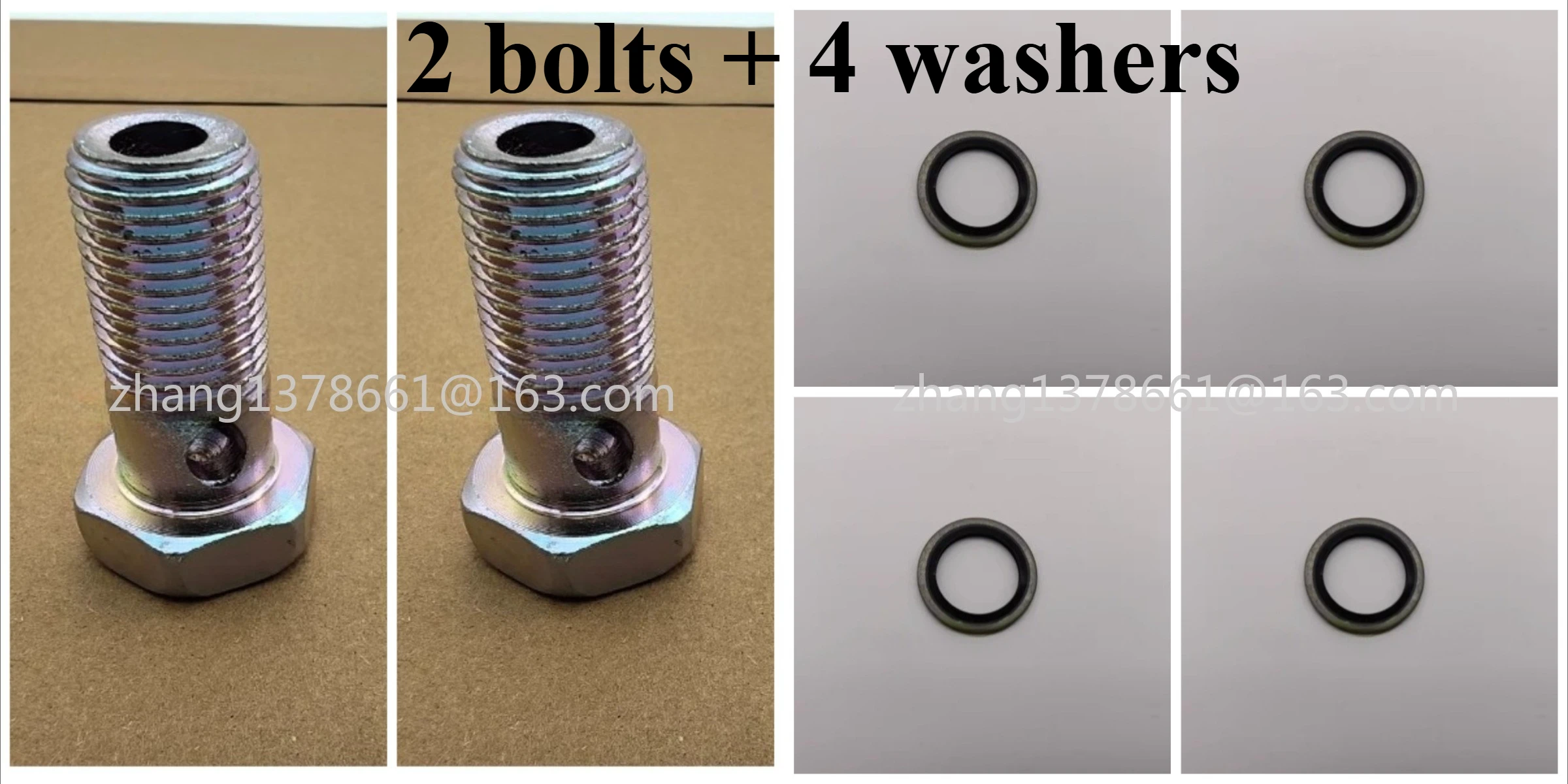 

For Mitsubishi V93 radiator oil pipe fixing 2 bolts and 4 washers