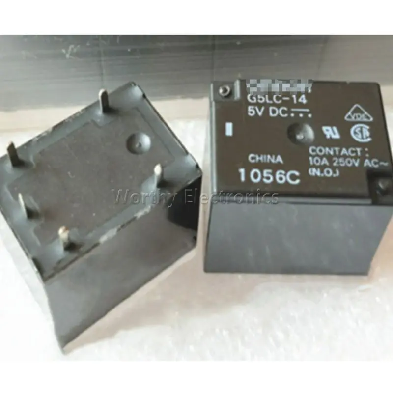

Free Shipping 10PCS/LOT G5LC-14 5VDC 10A 5PIN Relay 5V
