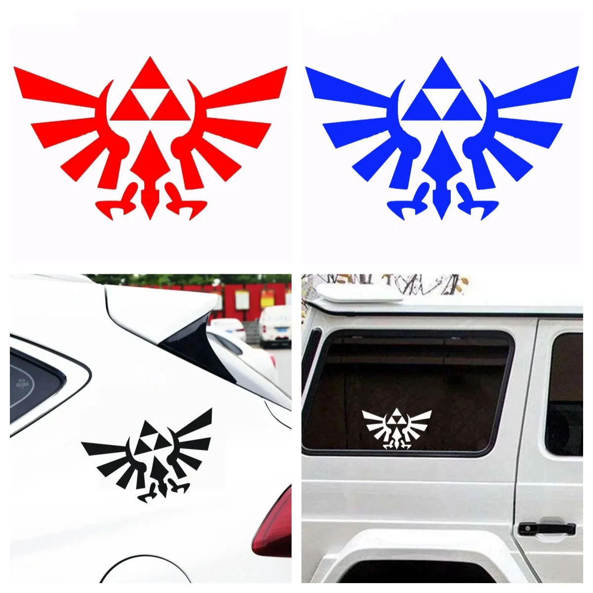 

Funny Zelda Triforce Animation Car Sticker Air Conditioner Vinyl Decal Scratch Proof Windshield Graphics PVC Wholesale