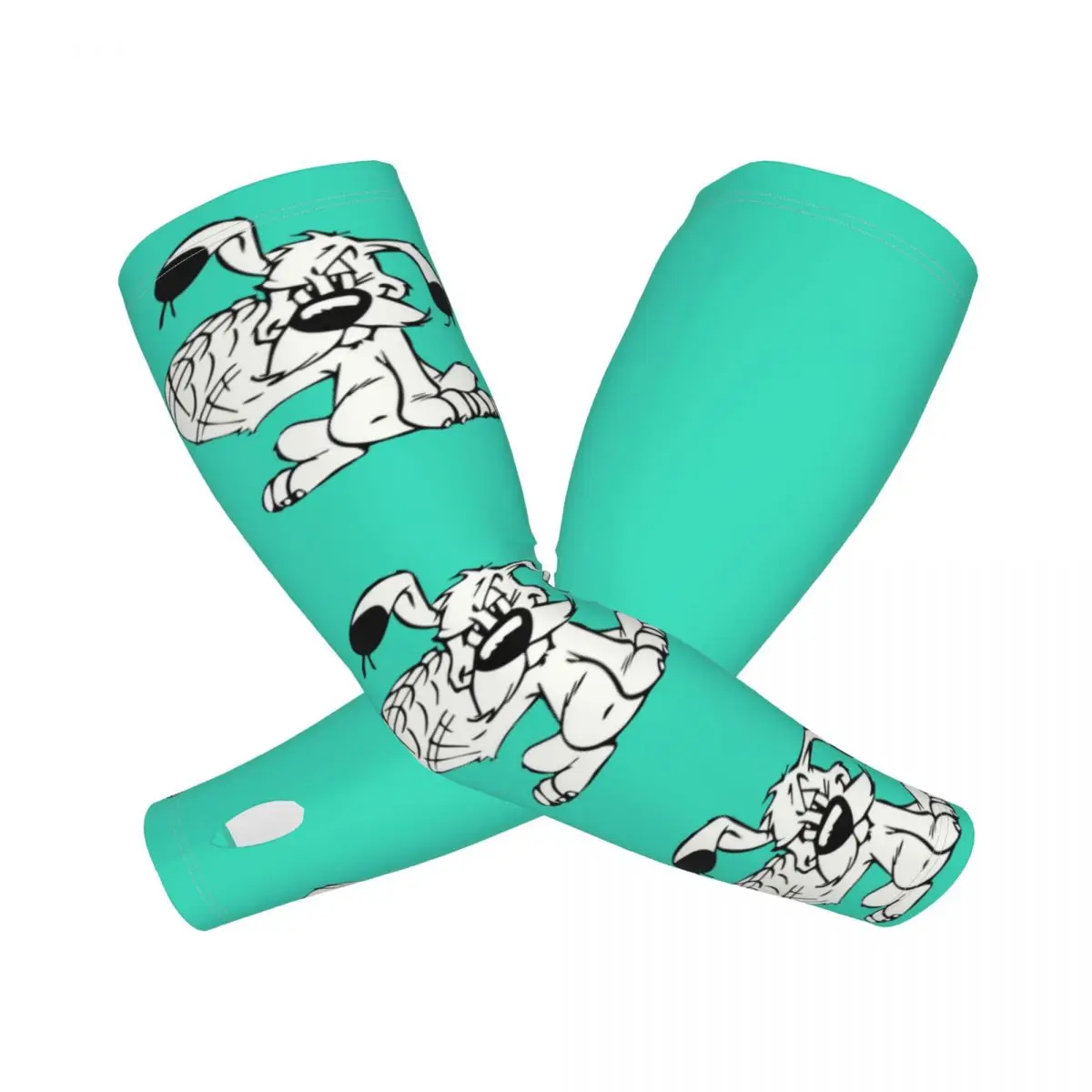 Manga Asterix And Obelix Dogmatix Arm Sleeves Warmer Men Women Cute Dog UV Sun Protection Tattoo Cover Up Sports Fishing