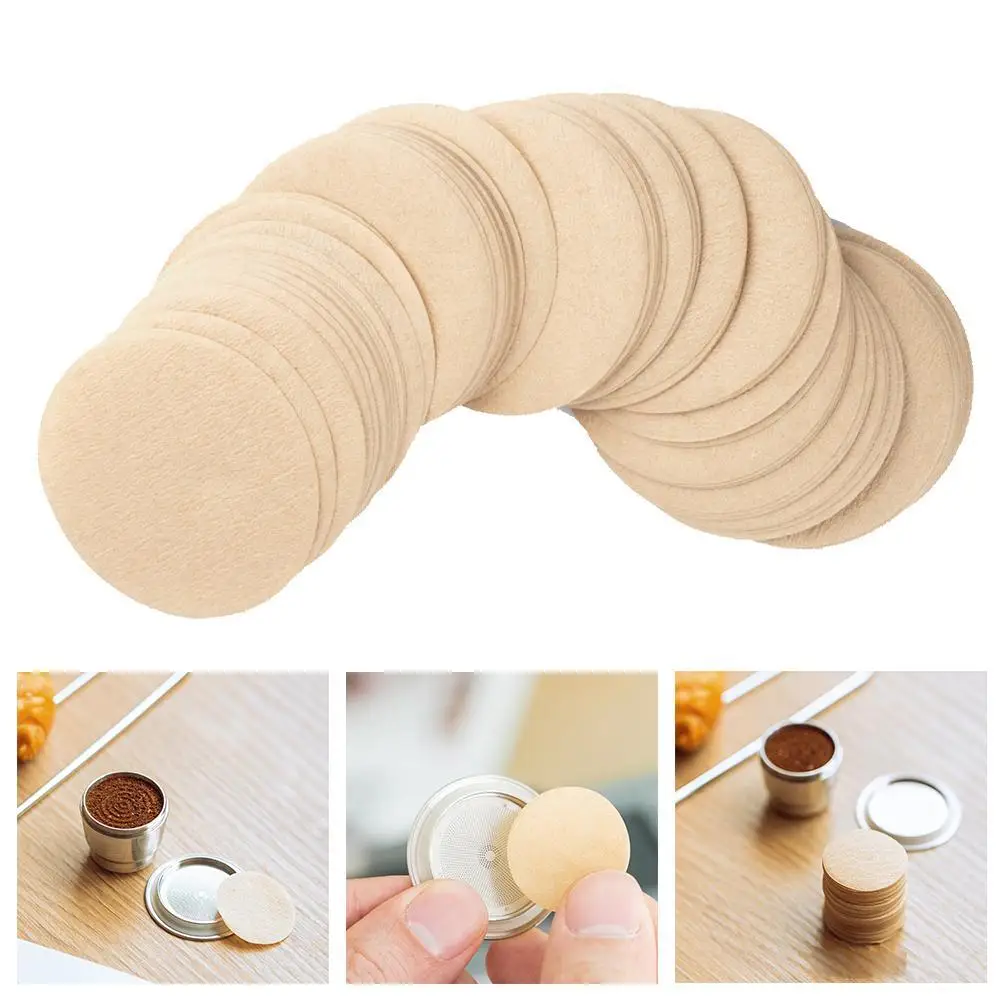 50PCS Disposible Paper Filter For Reusable Tassimo/Nespresso Stee LCoffee Capsule Anti-blocking Keep Capsule Cleaning