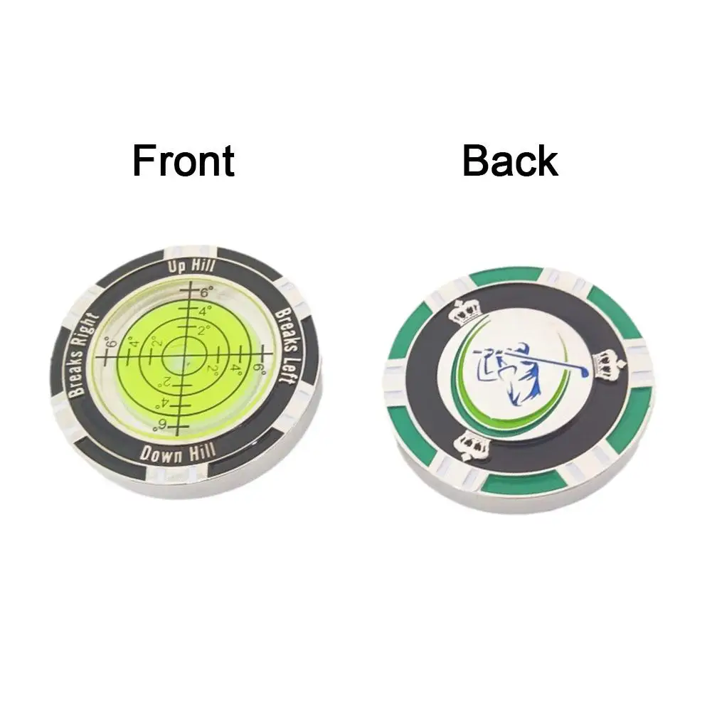 Golf Slope Meter Golf Ball Marker Spirit Level High Precision Golf Tools Leveler for Golf Ball Green Reader Golf Accessories