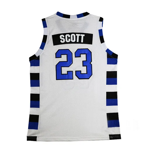 One Tree Hill Ravens Basketball Jersey #3 Lucas Scott #23 Nathan Scott Jersey Black Blue White