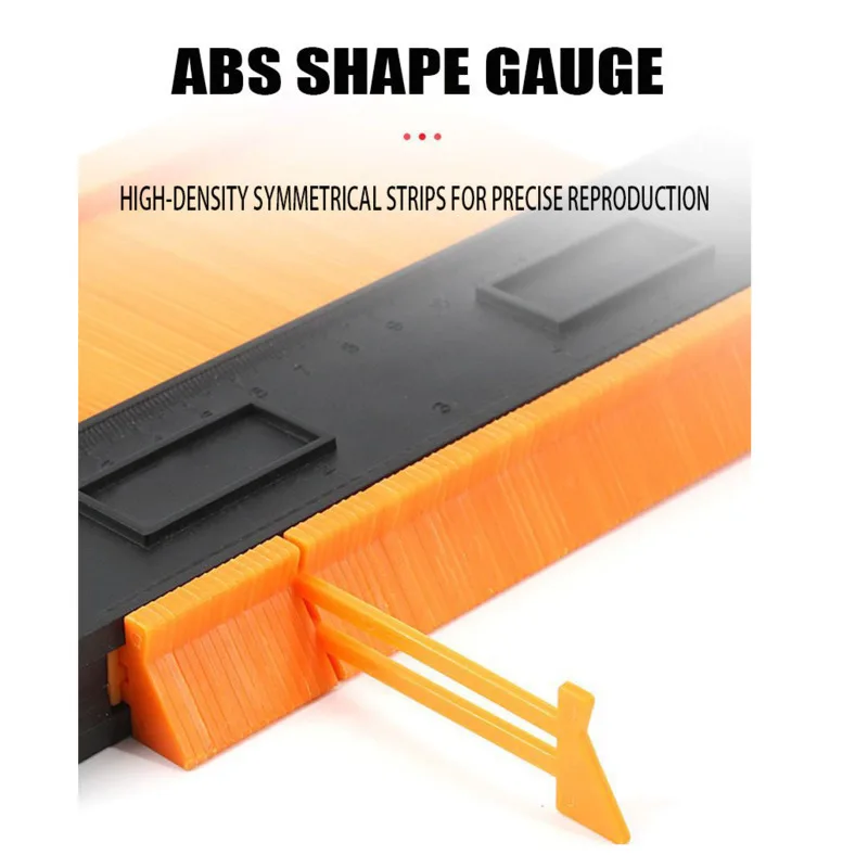 6/10in Lock Contour Gauge Profile Duplicator Tool Alloy Edge Shaping Wood Measure Ruler Laminate Tiles Meethulp Gauge