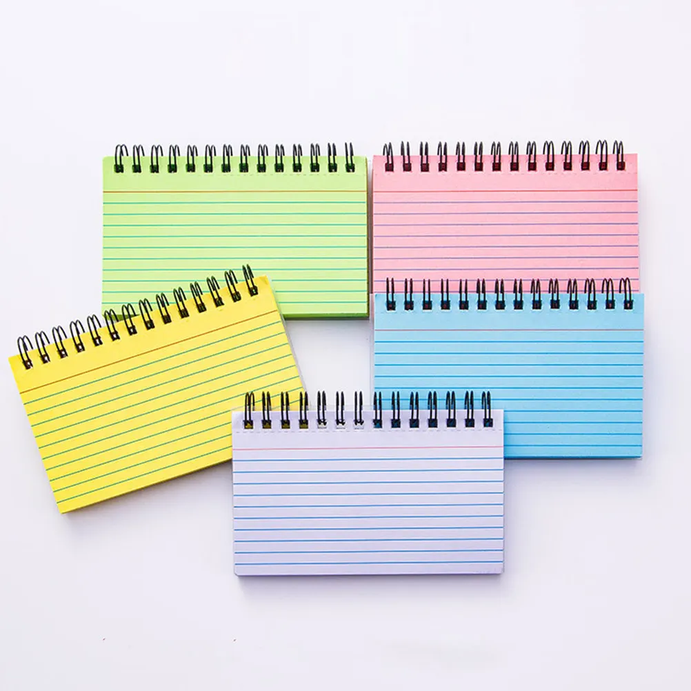 3pcs Colorful Coil Notepad – Portable Multi-Function Writing Pad with Smooth Writing Surface for Students & Teachers