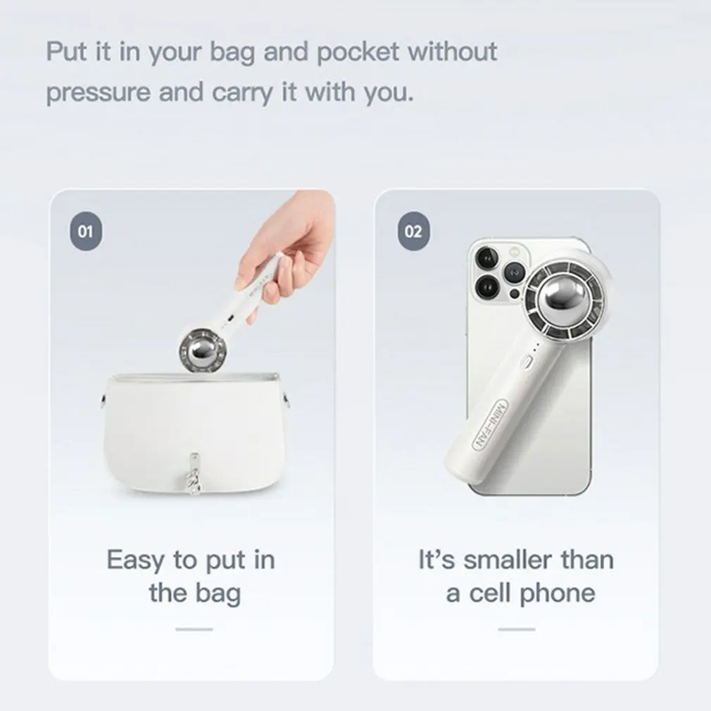 Летний портативный мини-вентилятор с турбонаддувом, высокоскоростной вентилятор, регулируемые настольные вентиляторы с 3 скоростями, USB Перезаряжаемый охладитель воздуха Fan