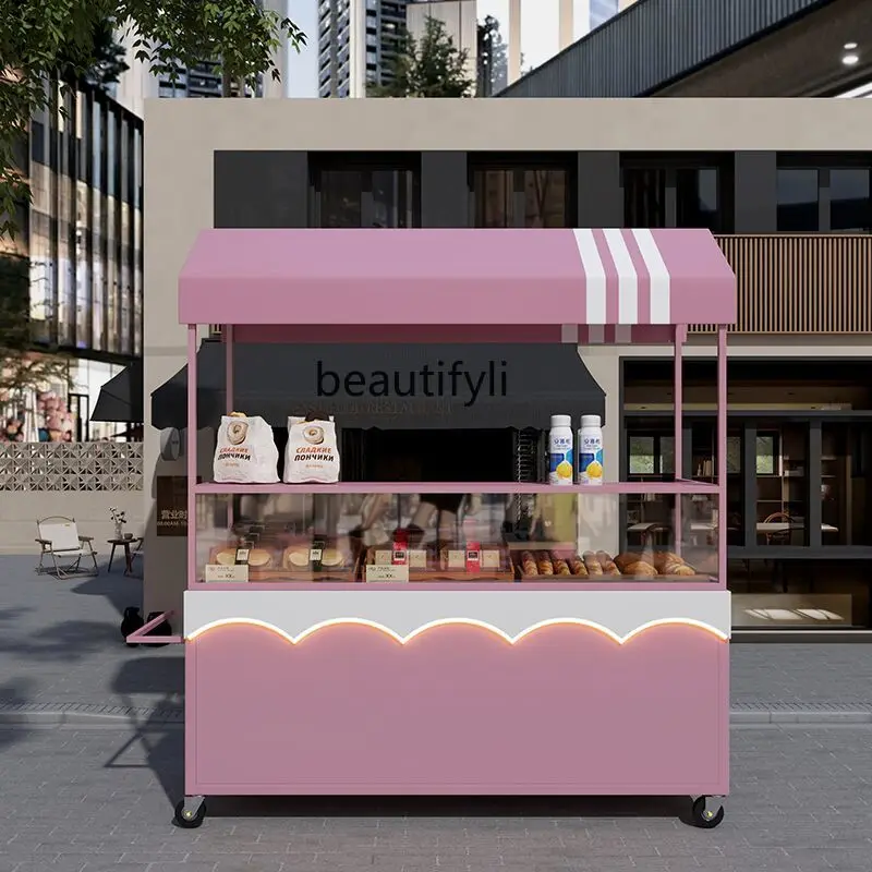 

Stall float night market mobile outdoor promotion small business selling flowers stall display stand