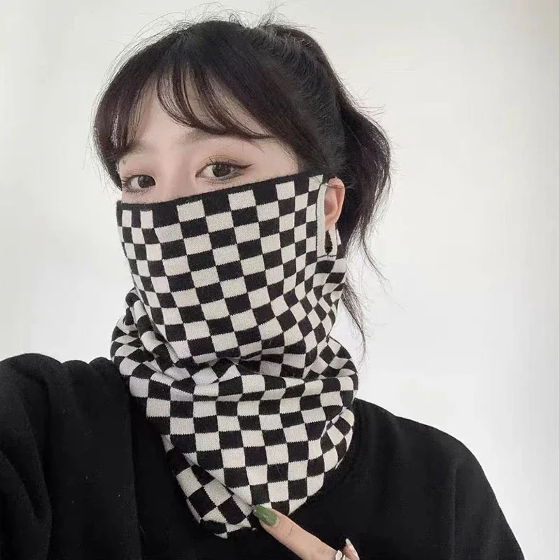 

Fashion Versatile Winter Hanging Ear Mask Scarf Warm Windproof Face Mask Neck Protection For Women Outdoor Sports Headscarf