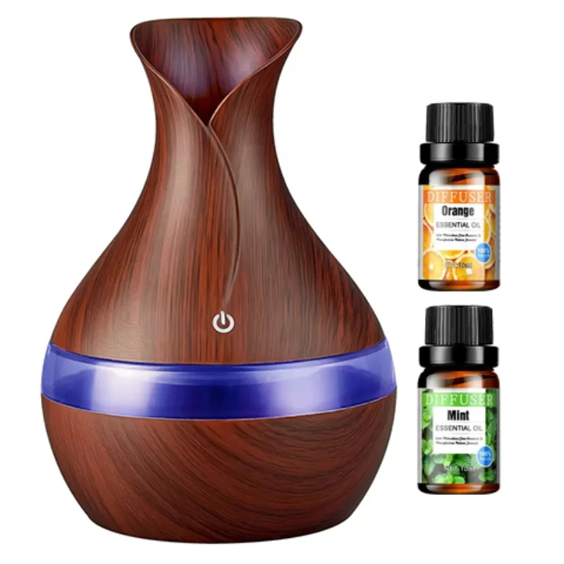 300ml Ultrasonic Aromatherapy Humidifier, Whisper-Quiet Cool Mist Diffuser for Home, Office, Bedroom, USB Powered, Essential Oil