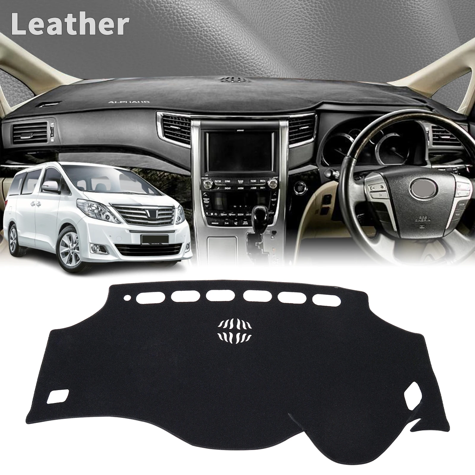 

fit for Alphard Vellfire 20 AH20 2008-2014 RHD Car Accessories Dashmat Protective Carpet Dashboard Cover Pad DashMat Sunshade