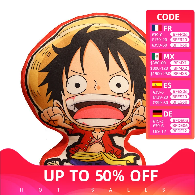 

One Piece Pillow Doll Luffy Roronoa Zoro Sanji Chopper Usopp Cartoon Anime Peripherals Stuffed Toys Cushion Pillow Birthday Gift